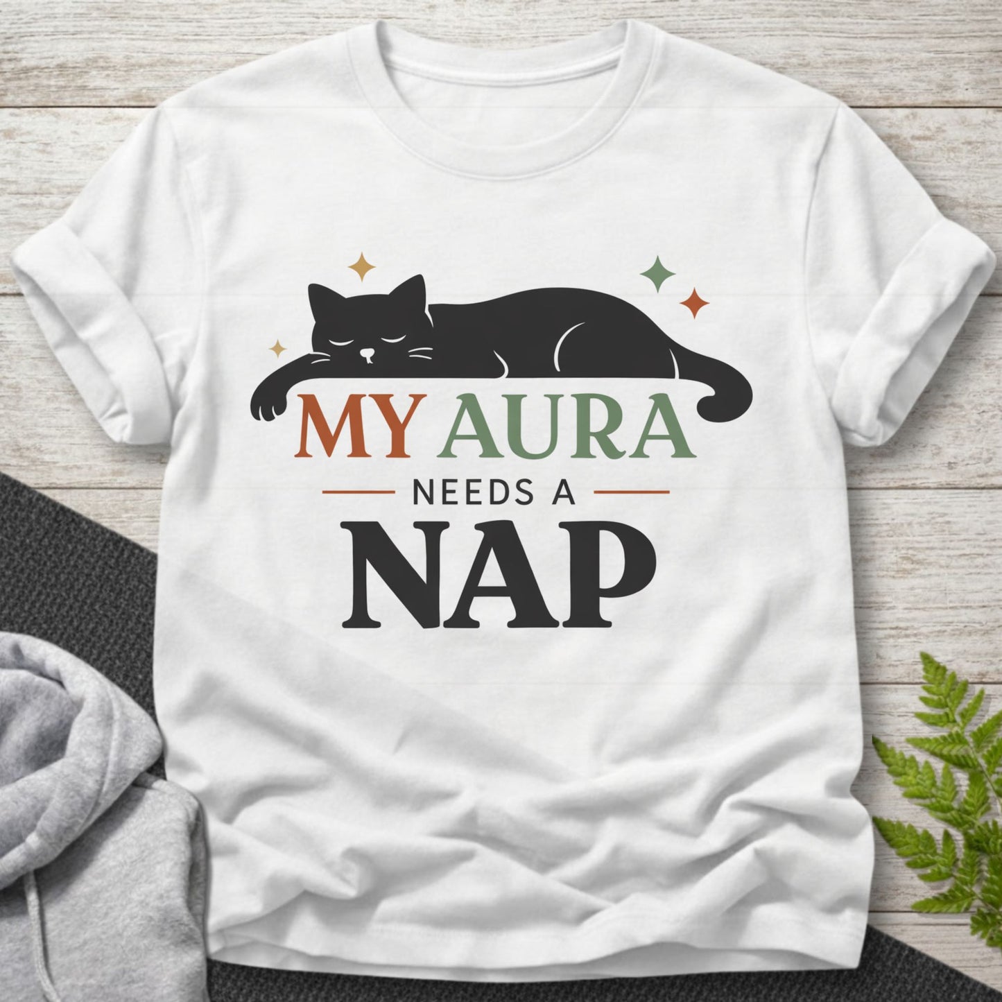 My Aura Needs a Nap – Cat T-Shirt