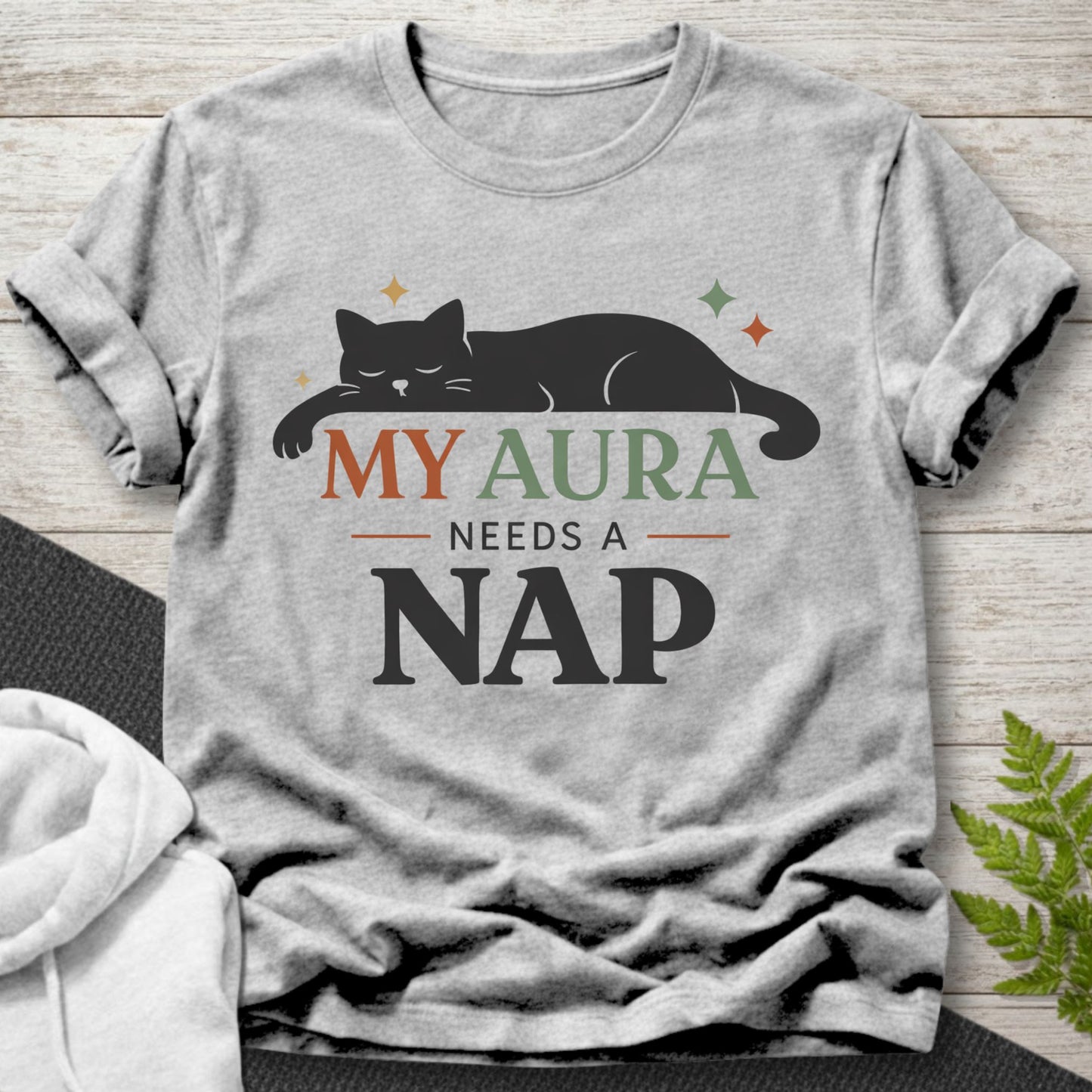 My Aura Needs a Nap – Cat T-Shirt