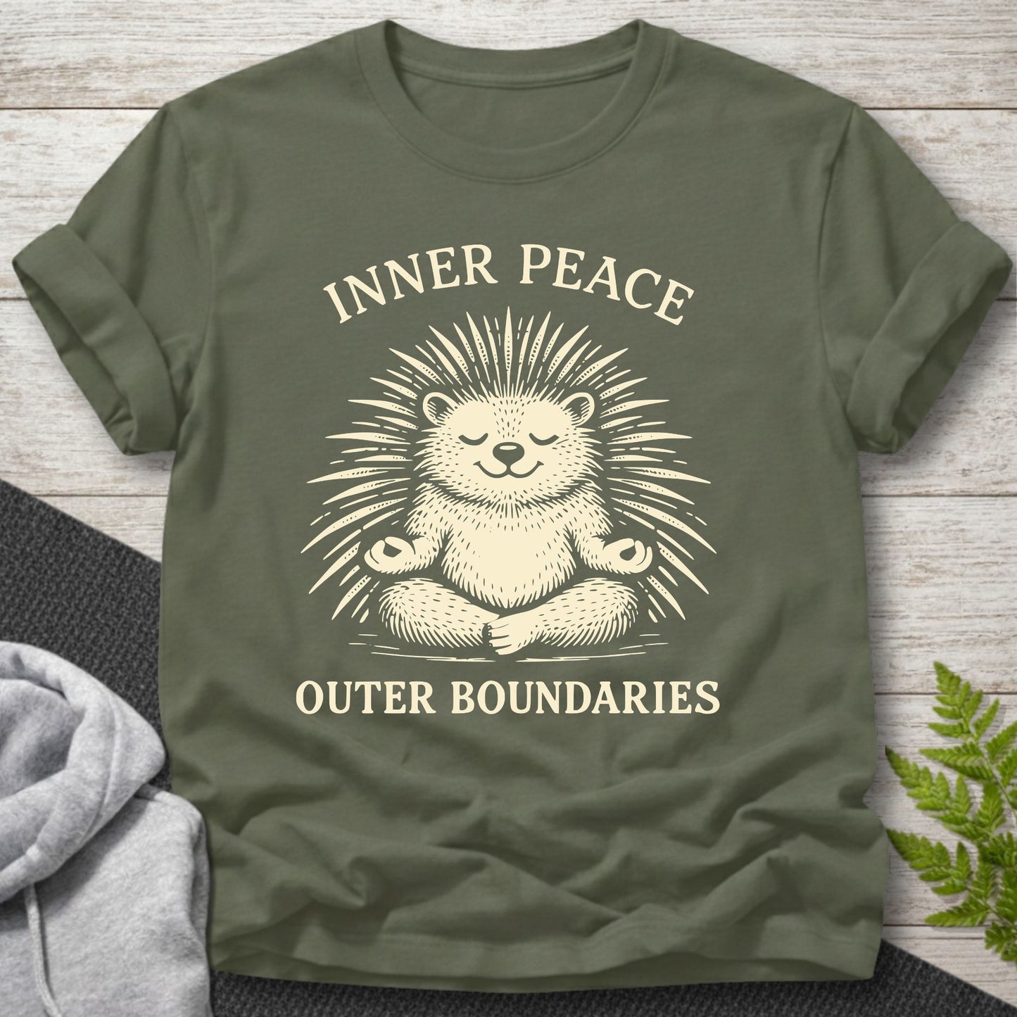 Inner Peace Outer Boundaries – Porcupine T-Shirt