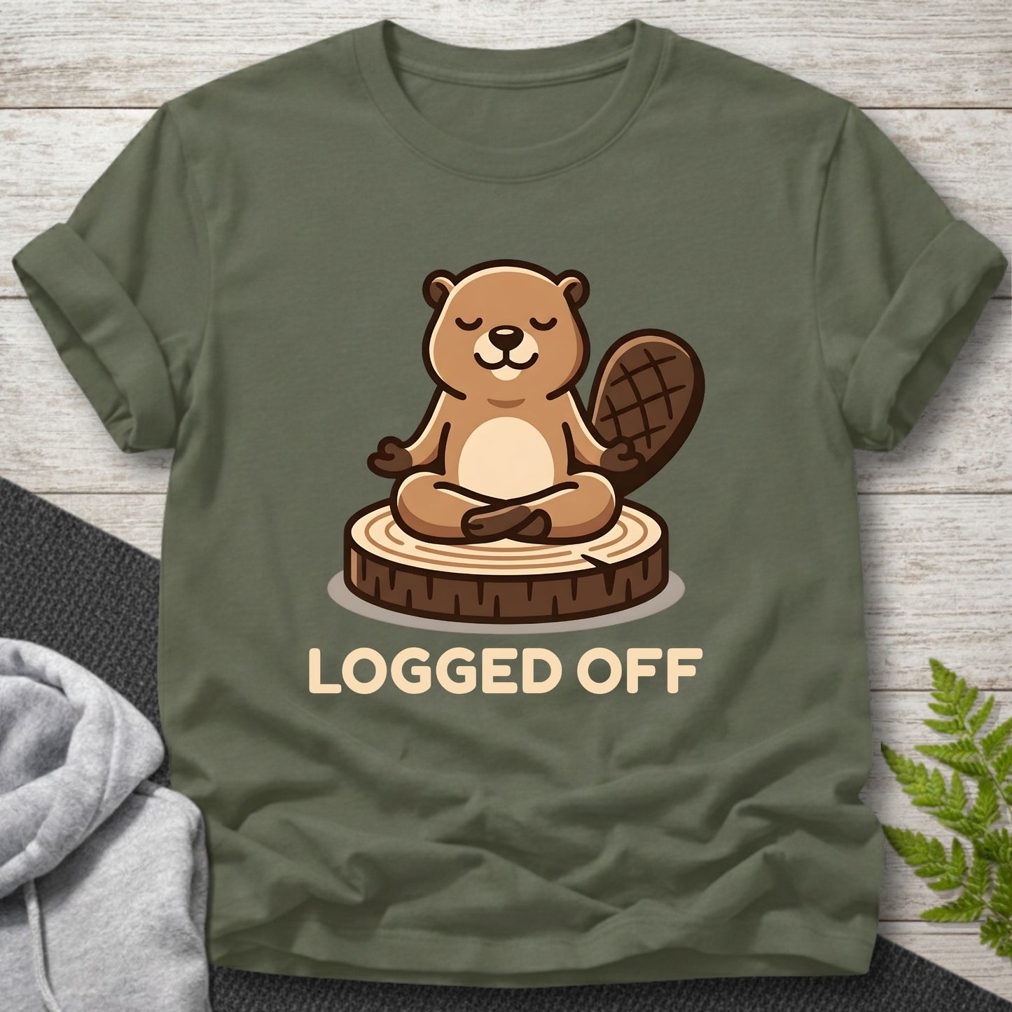Logged Off – Beaver T-Shirt