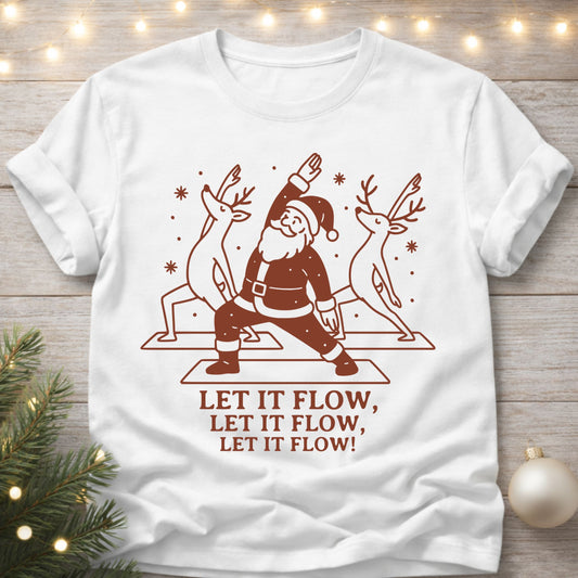Let It Flow Christmas Yoga T-Shirt