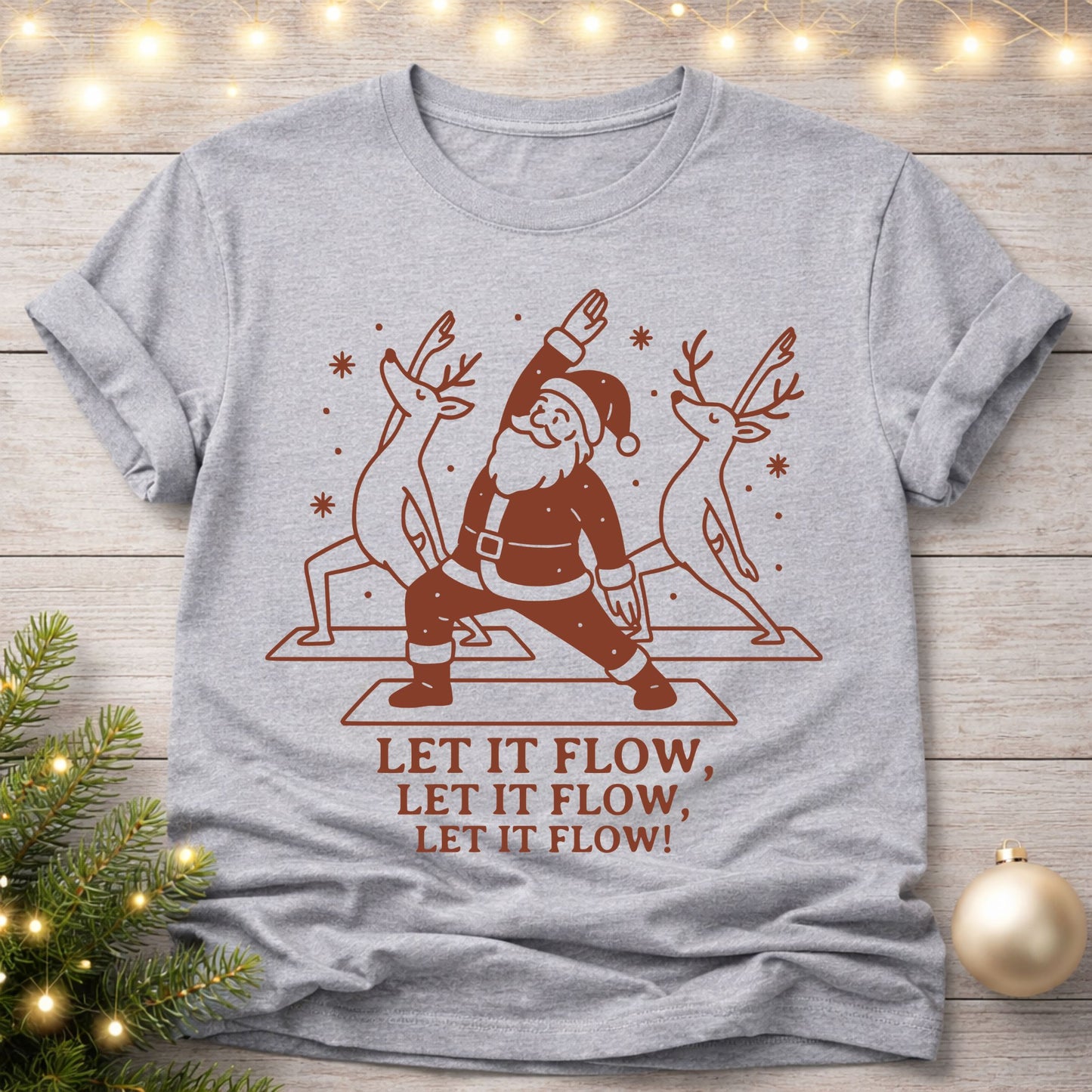 Let It Flow Christmas Yoga T-Shirt