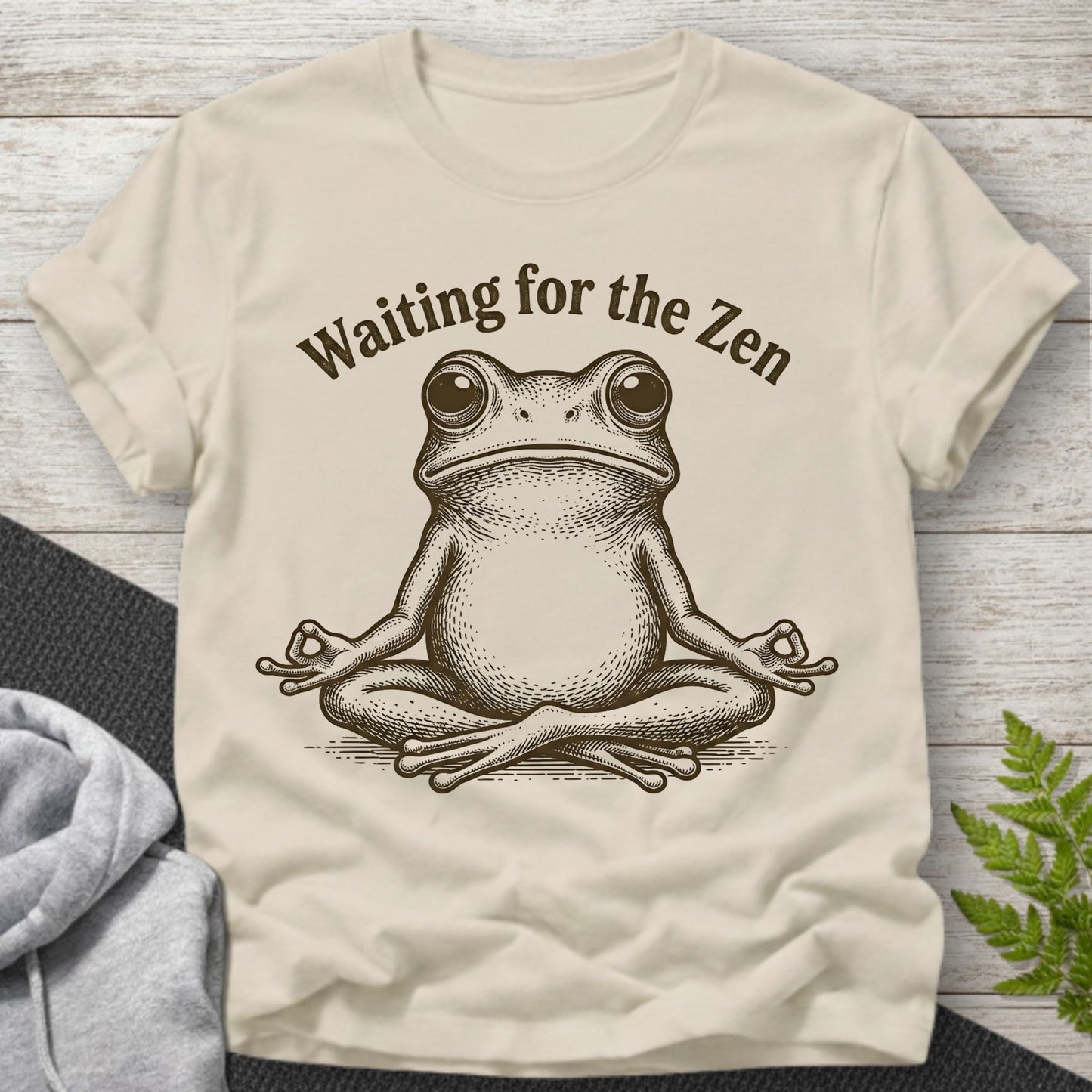 Waiting for the Zen – Frog T-Shirt