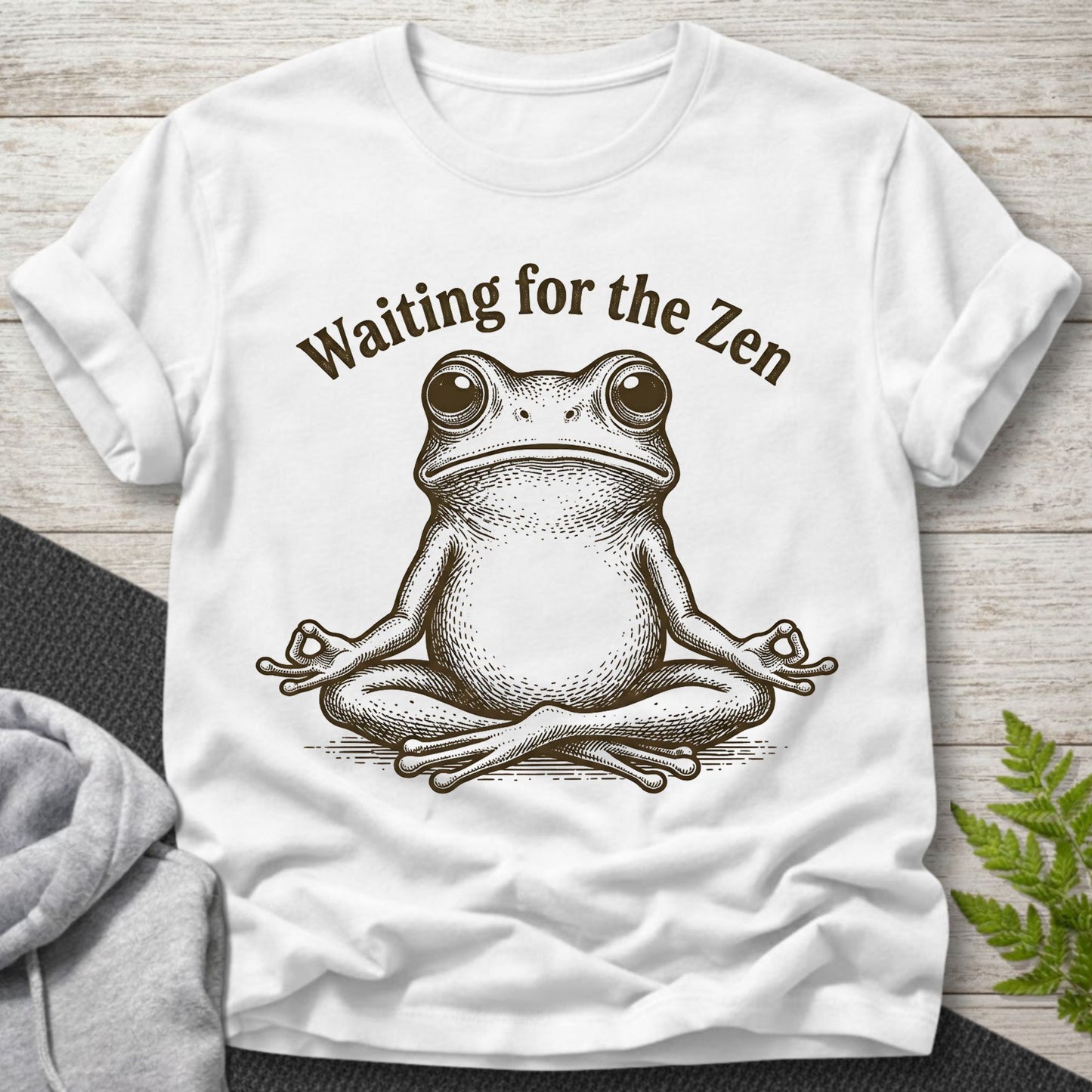 Waiting for the Zen – Frog T-Shirt