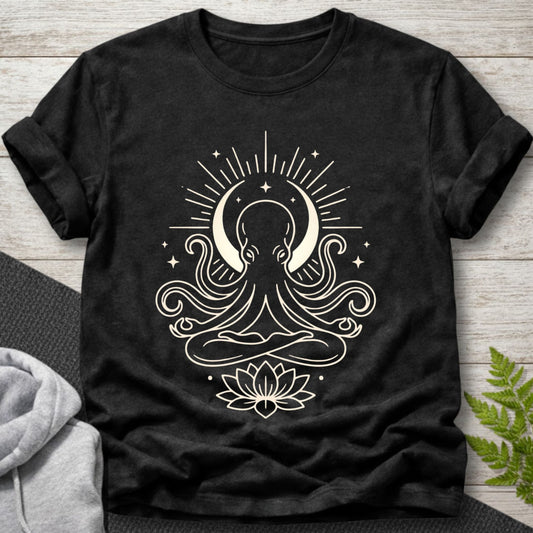 Meditating Octopus Moon T-Shirt