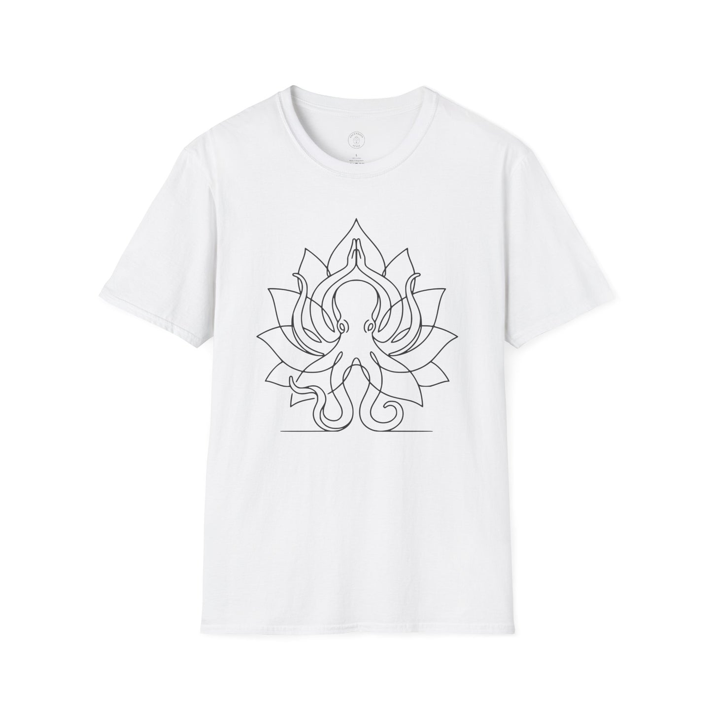 Octopus Line Art Yoga T-Shirt