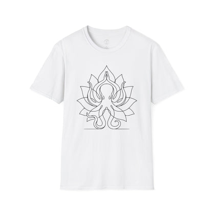 Octopus Line Art Yoga T-Shirt
