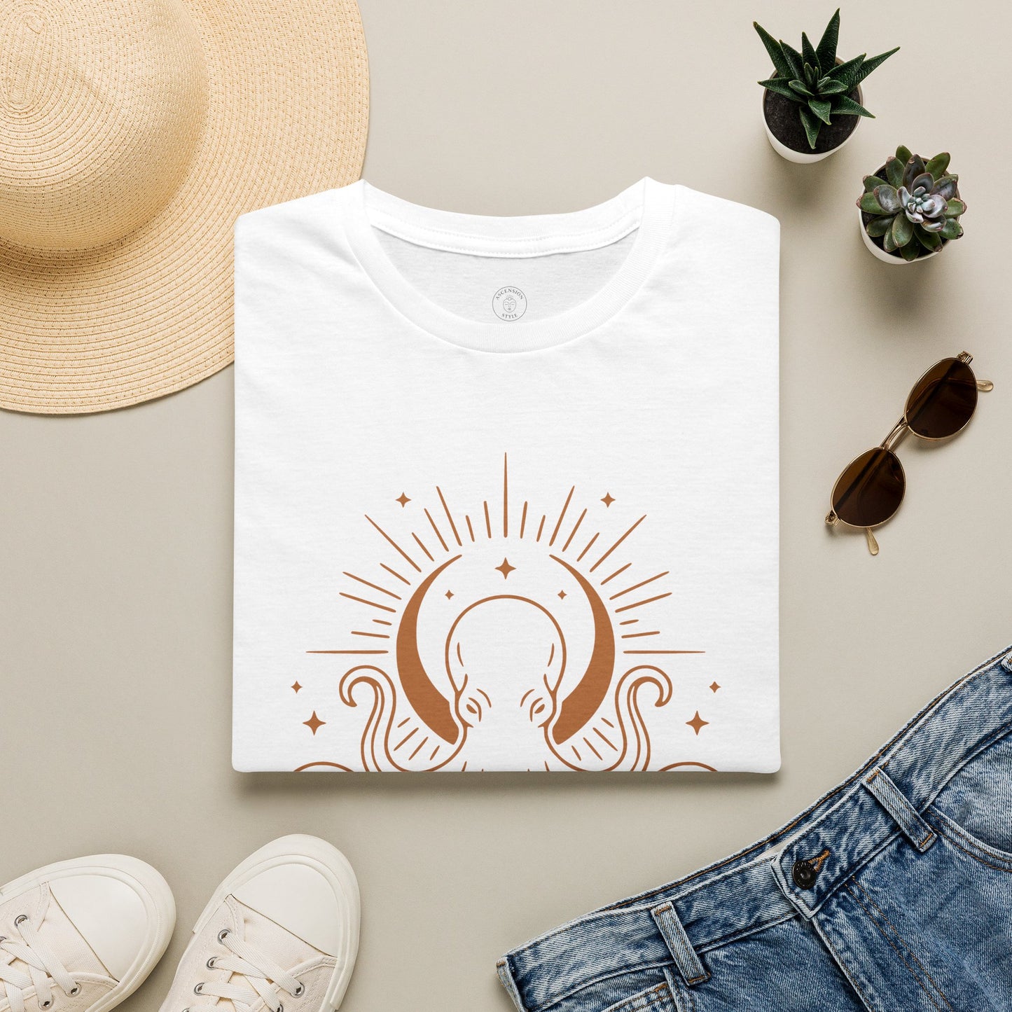 Meditating Octopus Moon T-Shirt