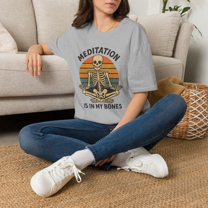 Meditation Is In My Bones Skeleton T-Shirt