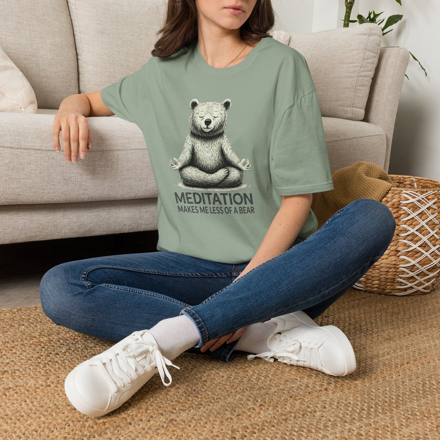 Meditation Makes Me Less of a Bear T-Shirt