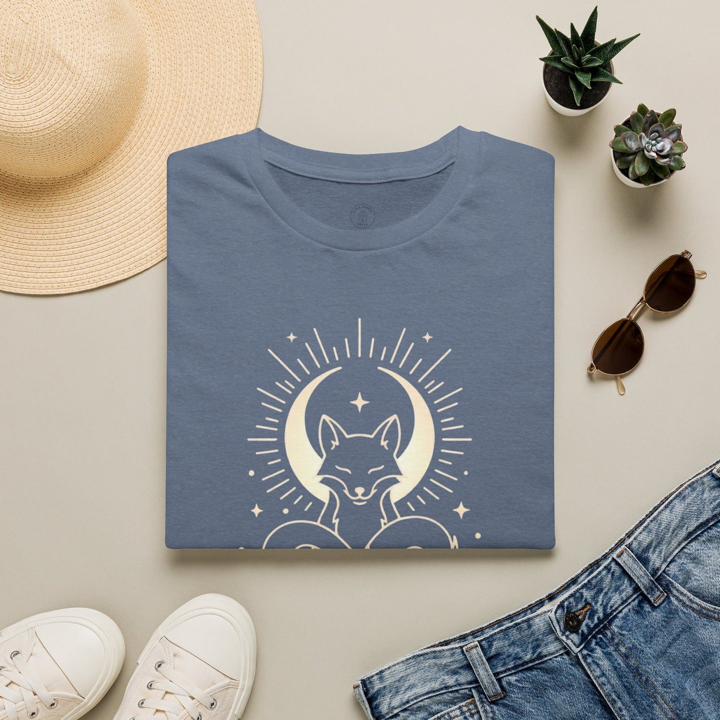 Meditating Fox Moon T-Shirt