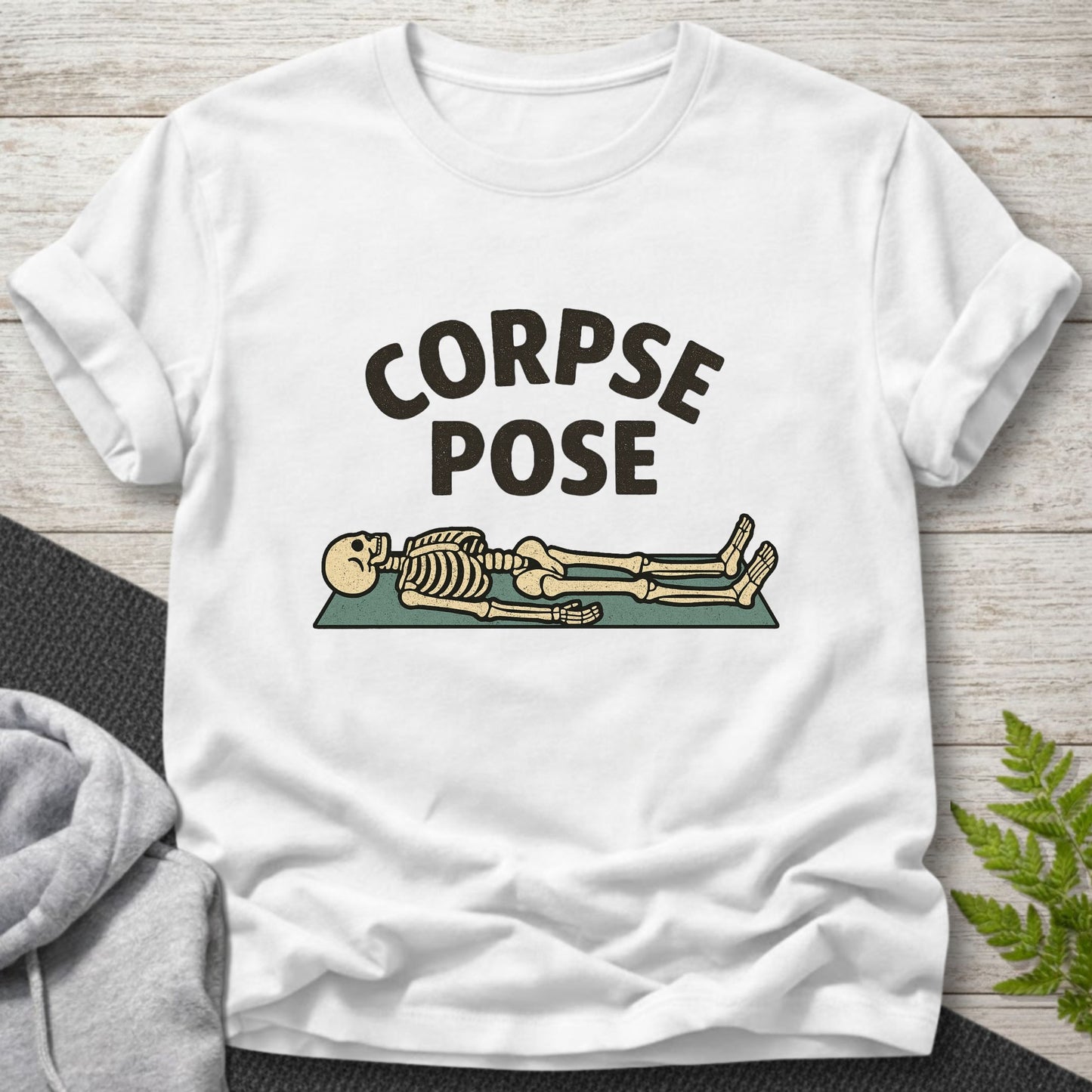Corpse Pose Skeleton Yoga T-Shirt