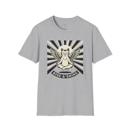 Rise & Shine Meditation Cat T-Shirt