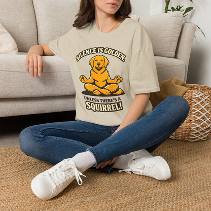 Silence Is Golden Meditating Dog T-Shirt
