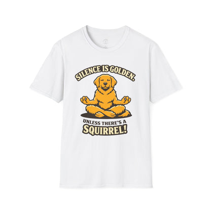 Silence Is Golden Meditating Dog T-Shirt