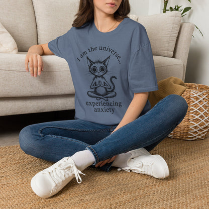 I Am The Universe Experiencing Anxiety Cat T-Shirt