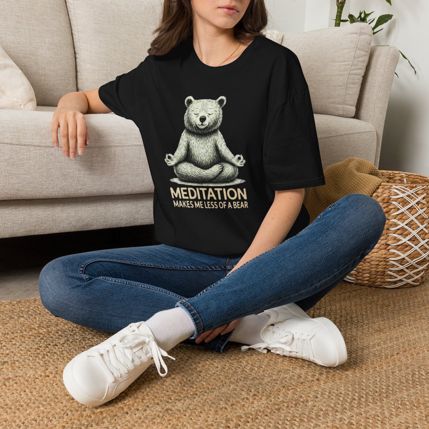 Meditation Makes Me Less of a Bear T-Shirt