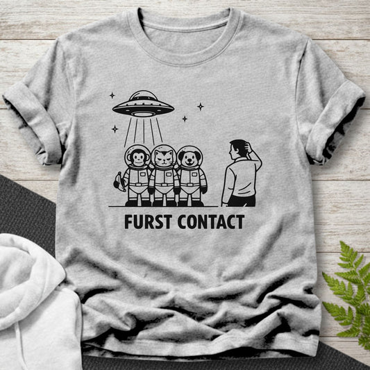 Furst Contact Alien Cat & Monkey T-Shirt