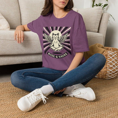 Rise & Shine Meditation Cat T-Shirt