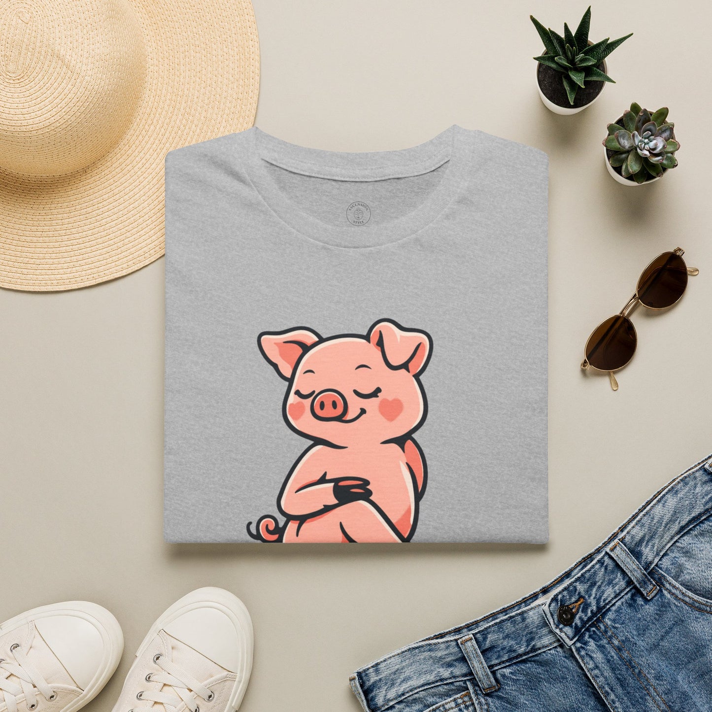 Twist and Snout Yoga Pig T-Shirt