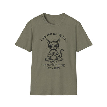 I Am The Universe Experiencing Anxiety Cat T-Shirt