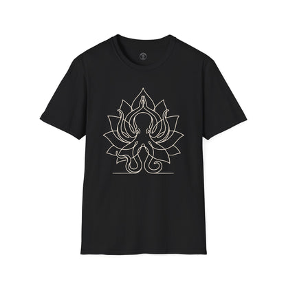 Octopus Line Art Yoga T-Shirt