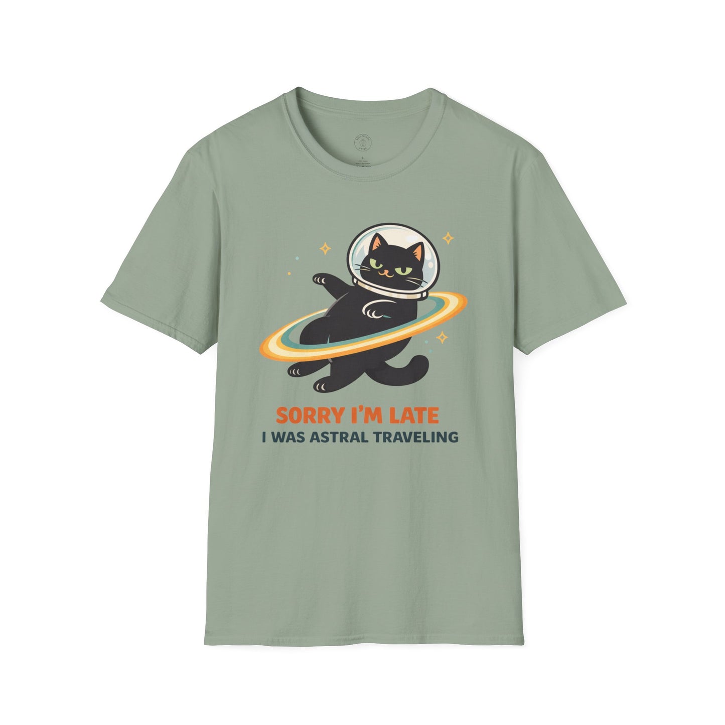 Sorry I'm Late, Astral Traveling Cat T-Shirt