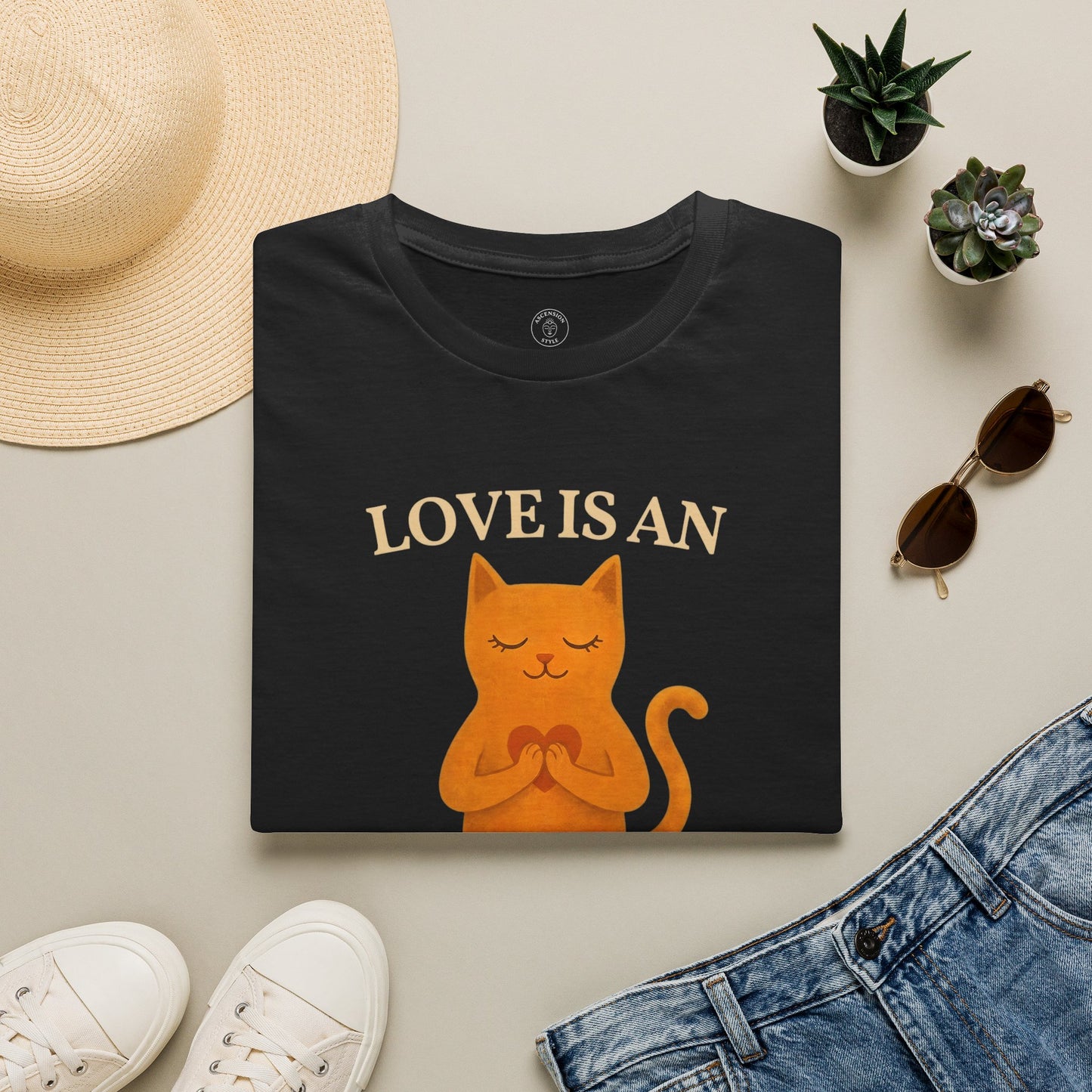 Love Is An Inside Job Cat T-Shirt