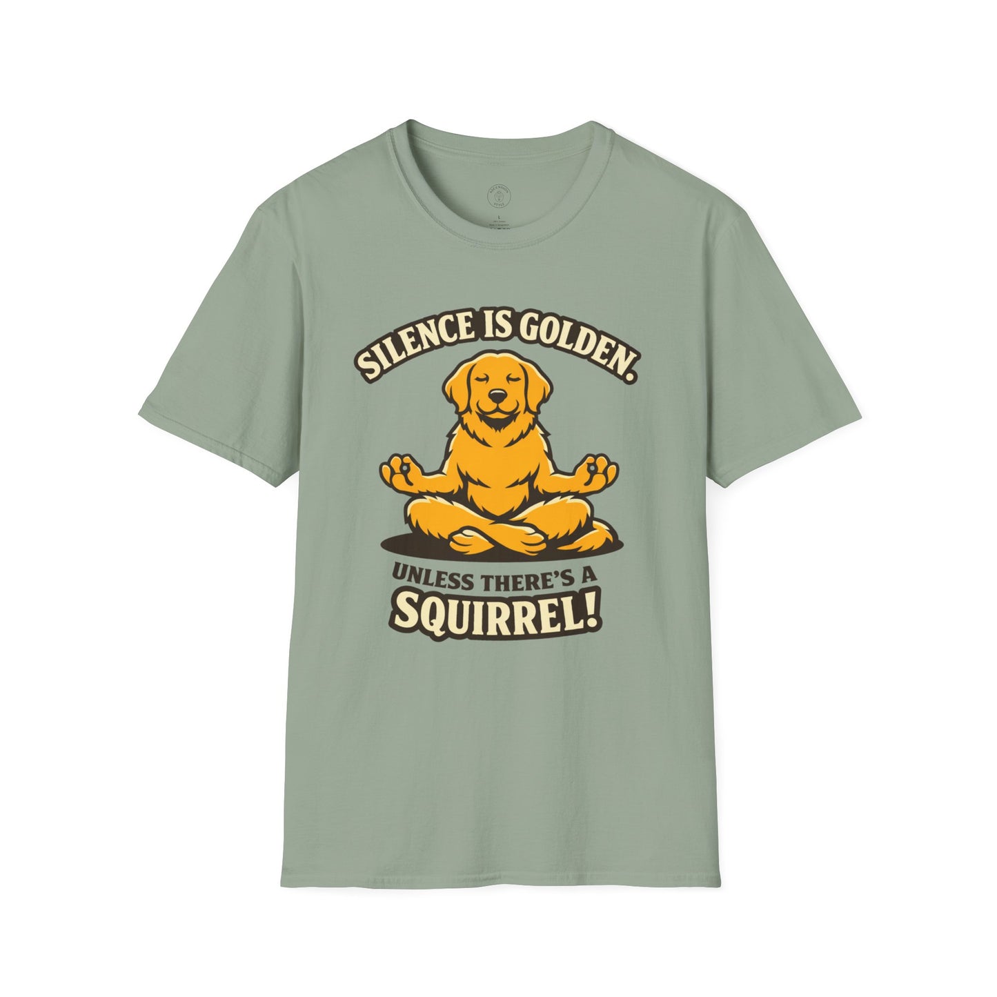 Silence Is Golden Meditating Dog T-Shirt