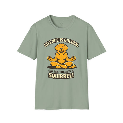 Silence Is Golden Meditating Dog T-Shirt