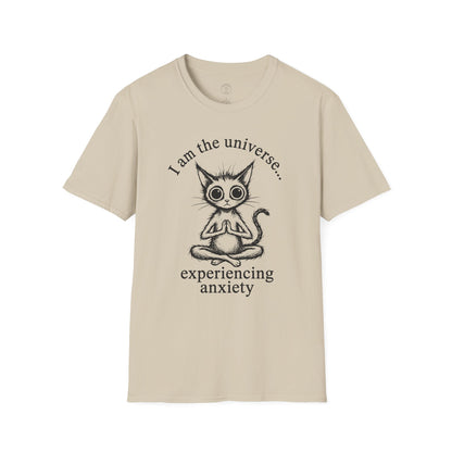 I Am The Universe Experiencing Anxiety Cat T-Shirt