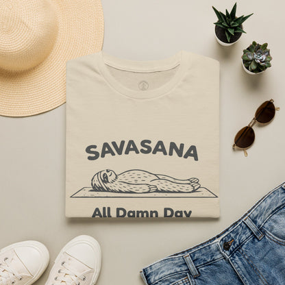 Savasana All Damn Day Sloth T-Shirt