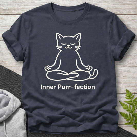 Inner Purr-fection Cat Meditation T-Shirt