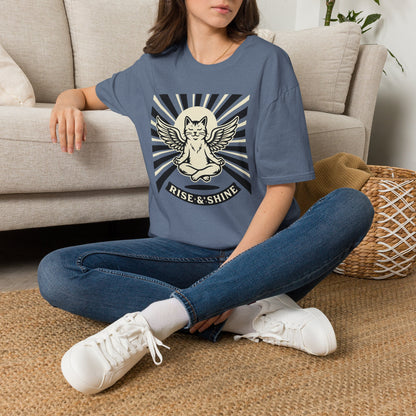 Rise & Shine Meditation Cat T-Shirt