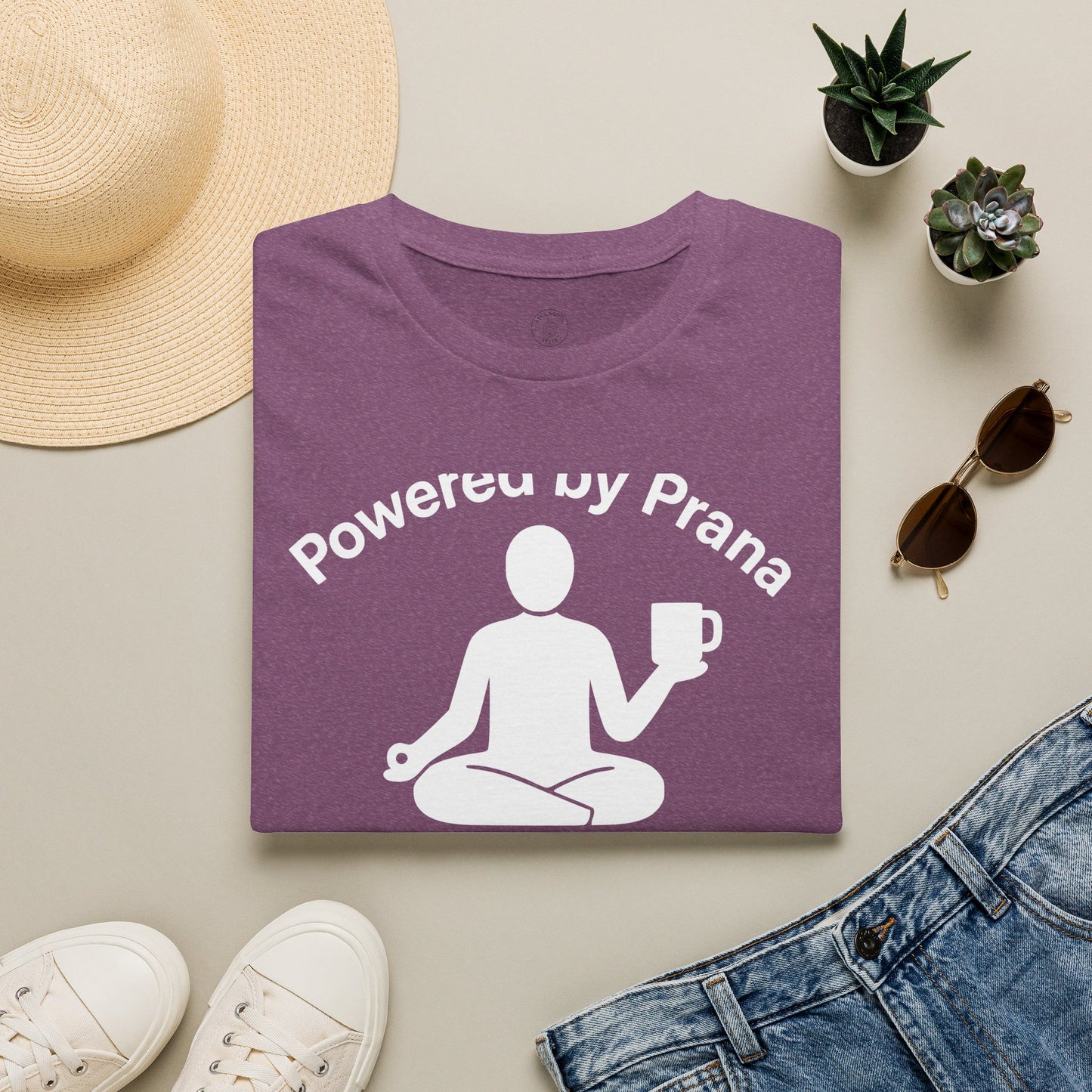 Powered By Prana & Coffee Meditation T-Shirt