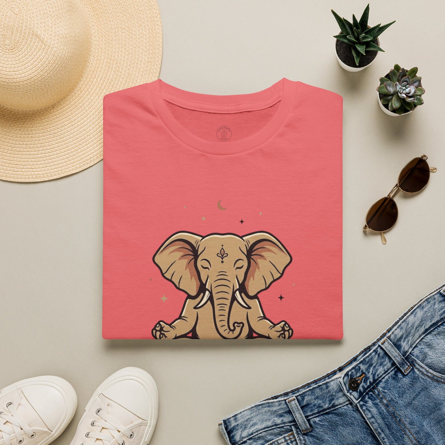Old Soul Energy Meditating Elephant T-Shirt
