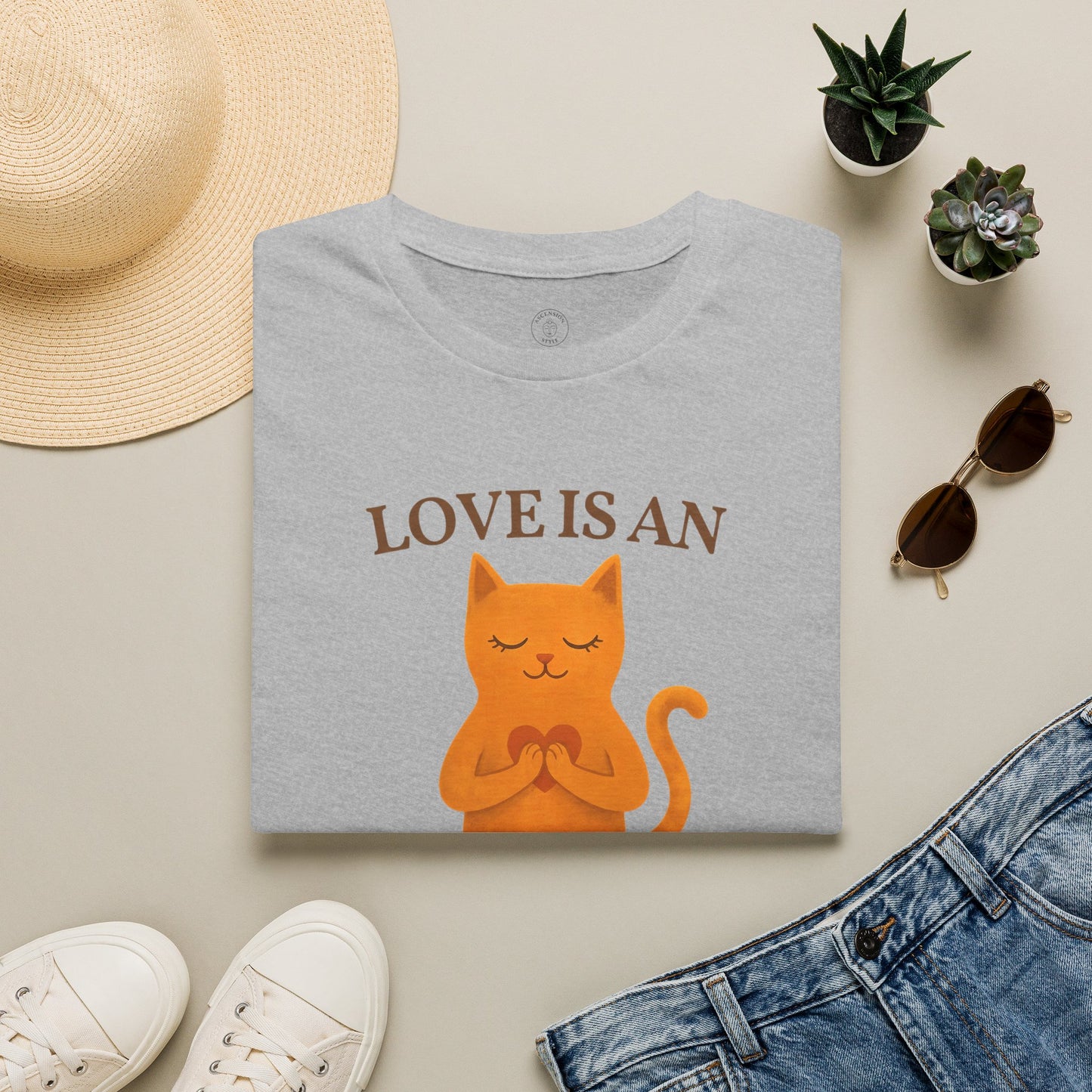 Love Is An Inside Job Cat T-Shirt