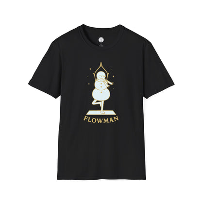 Flowman Snowman Yoga T-Shirt