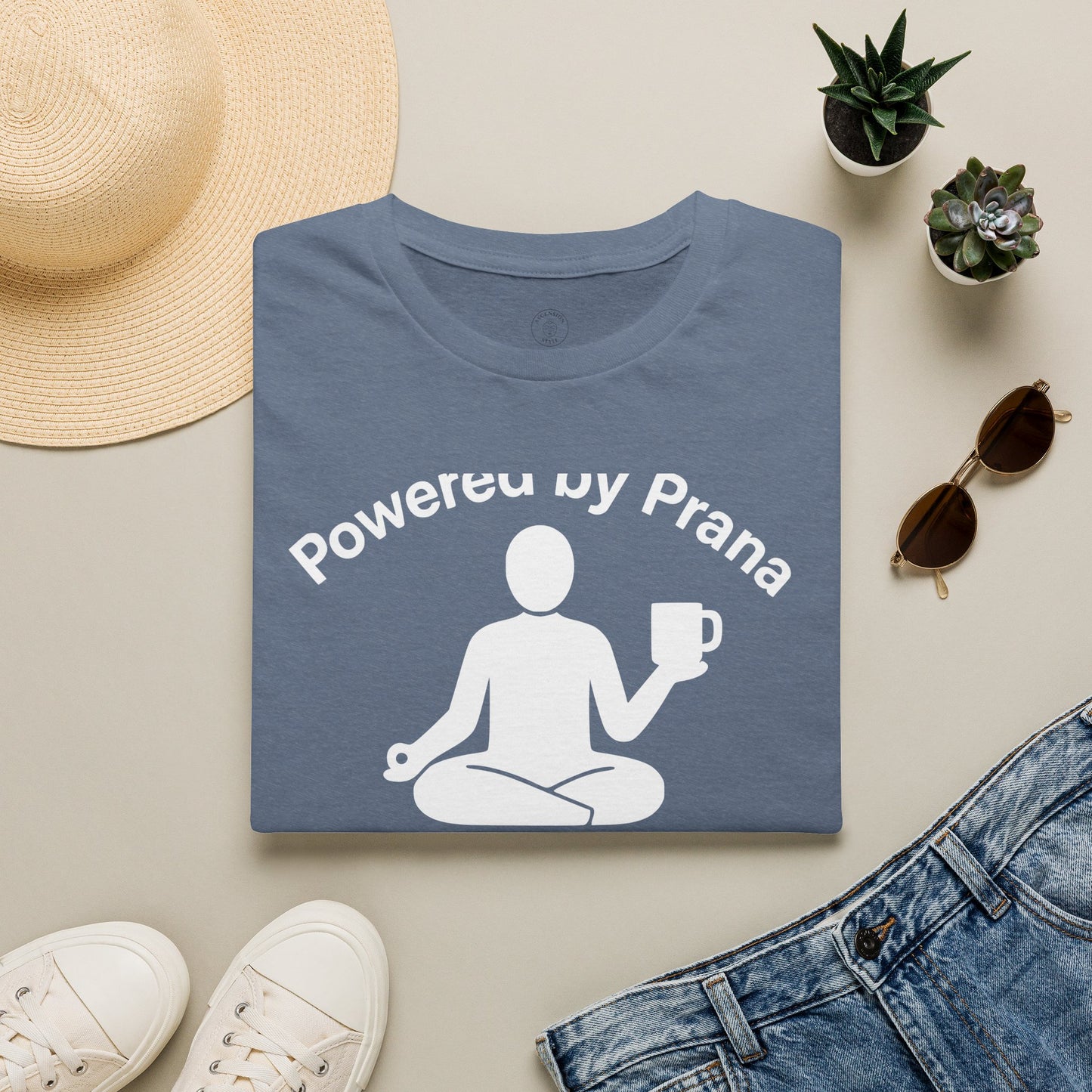Powered By Prana & Coffee Meditation T-Shirt
