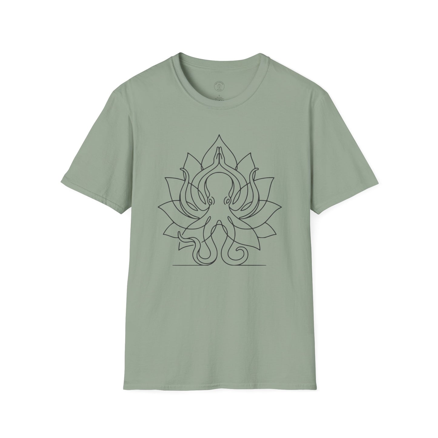 Octopus Line Art Yoga T-Shirt