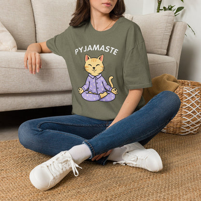 Pyjamaste Meditating Cat T-Shirt