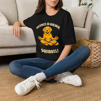Silence Is Golden Meditating Dog T-Shirt
