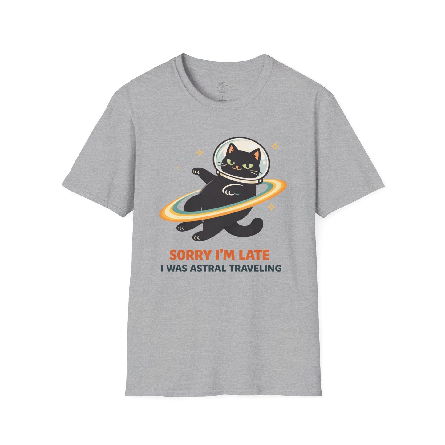 Sorry I'm Late, Astral Traveling Cat T-Shirt