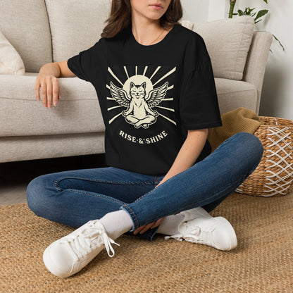 Rise & Shine Meditation Cat T-Shirt