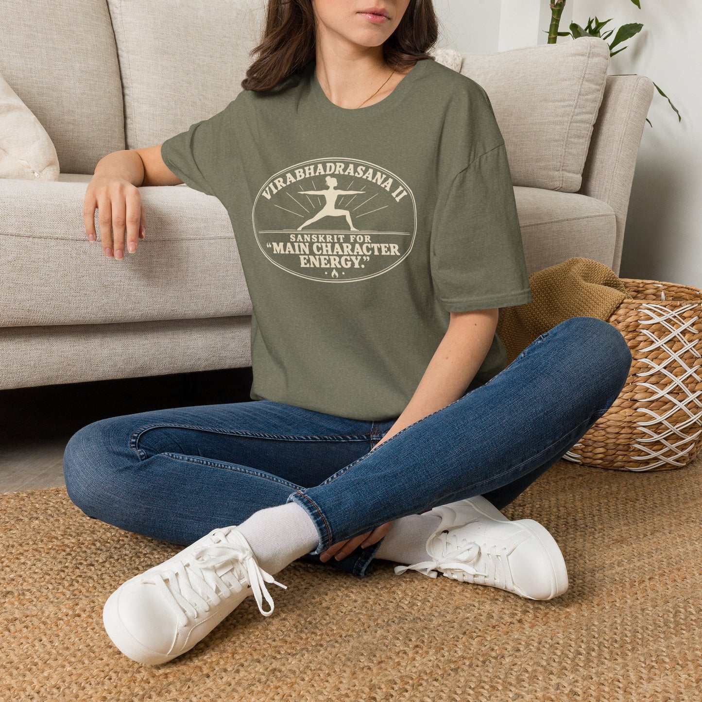 Virabhadrasana II Main Character T-Shirt