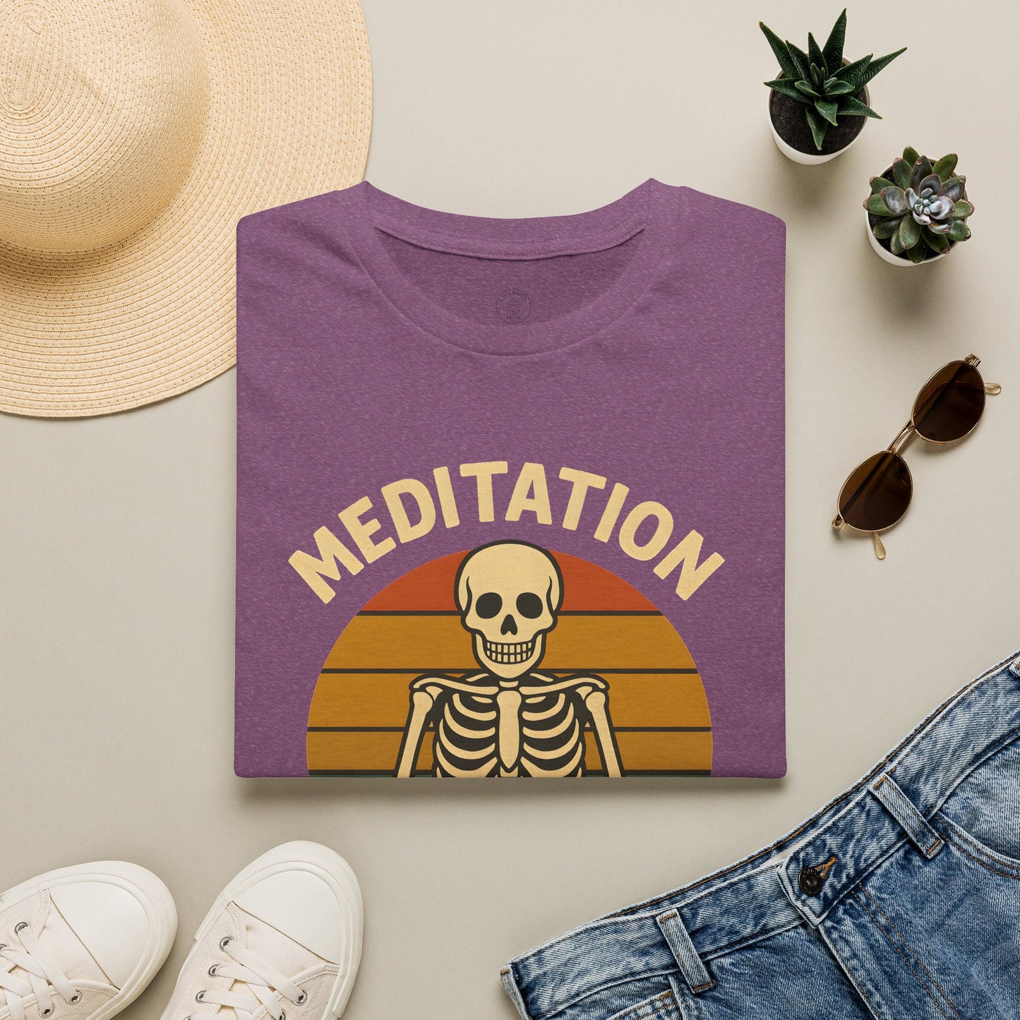 Meditation Is In My Bones Skeleton T-Shirt
