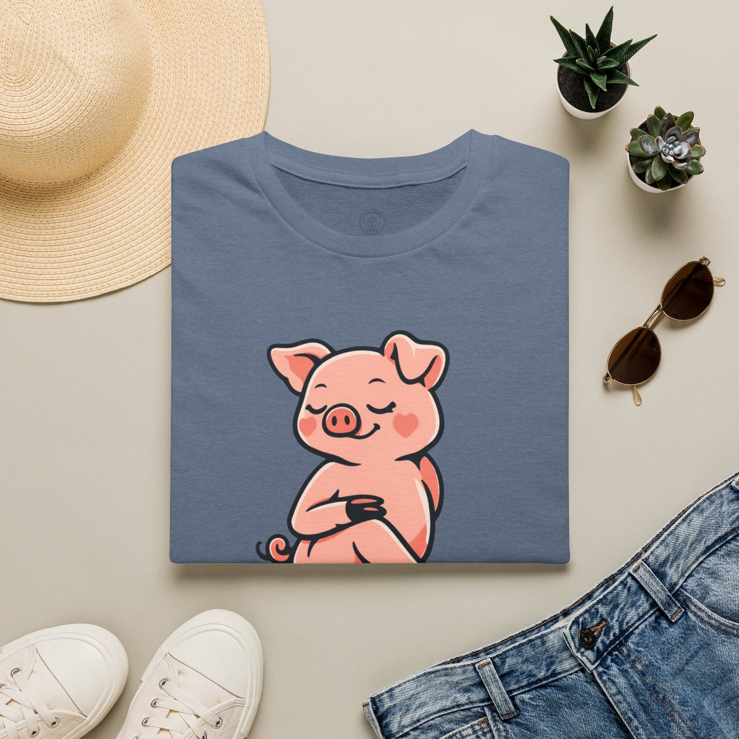 Twist and Snout Yoga Pig T-Shirt