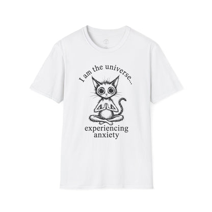 I Am The Universe Experiencing Anxiety Cat T-Shirt