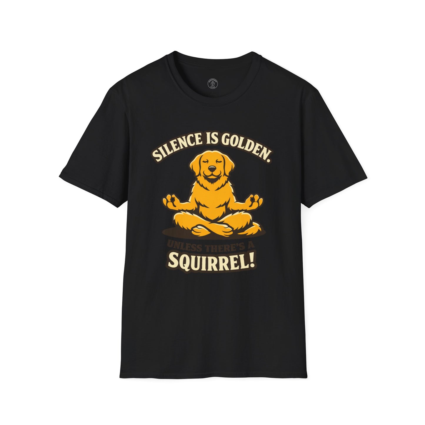 Silence Is Golden Meditating Dog T-Shirt