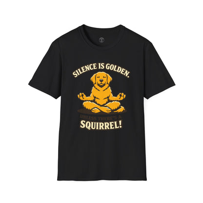 Silence Is Golden Meditating Dog T-Shirt